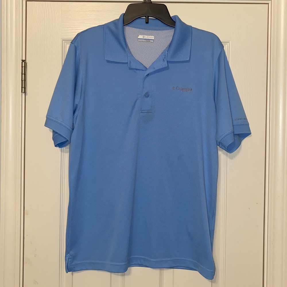 Columbia PFG short sleeve blue polo